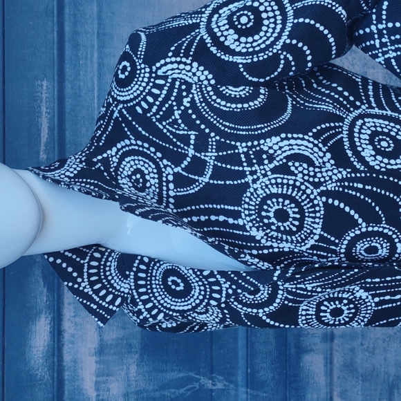 PARISIAN'S SIGNATURE LADIES' LUXURY GEOMETRIC PRINT KNEE-LENGTH OVERCOAT - Picture 4 of 17